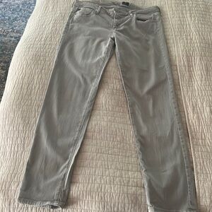 Grey wash low rise AG jeans